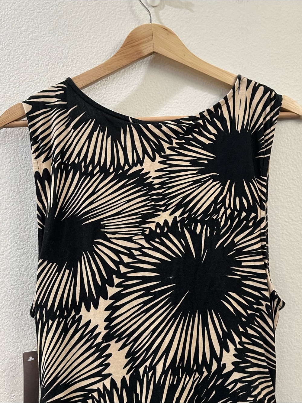 Anthropologie Plenty by Tracy Reese Drop-Waist Bubble-Hem Dress Black White Sz L - Picture 9 of 12